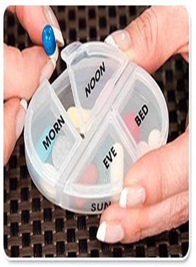 PARAM 7 Day Weekly Tablet Medicine Storage Box With 4 Compartments/Pill Dispenser - Image 2